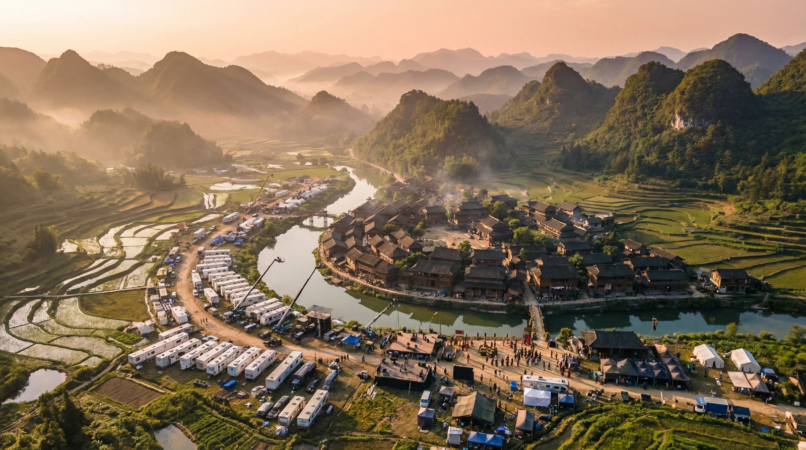 香蕉视频海角社区栏目航拍外景拍摄基地全景