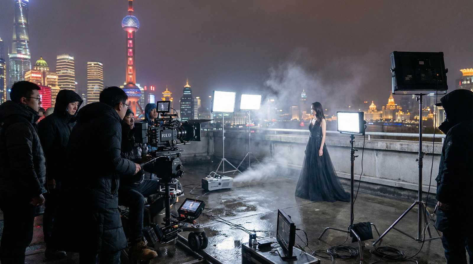 香蕉视频上海外滩夜景拍摄现场实况