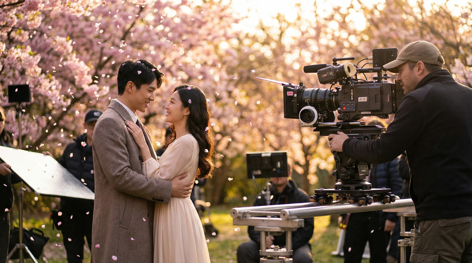 香蕉视频萝莉岛栏目樱花园浪漫场景拍摄花絮