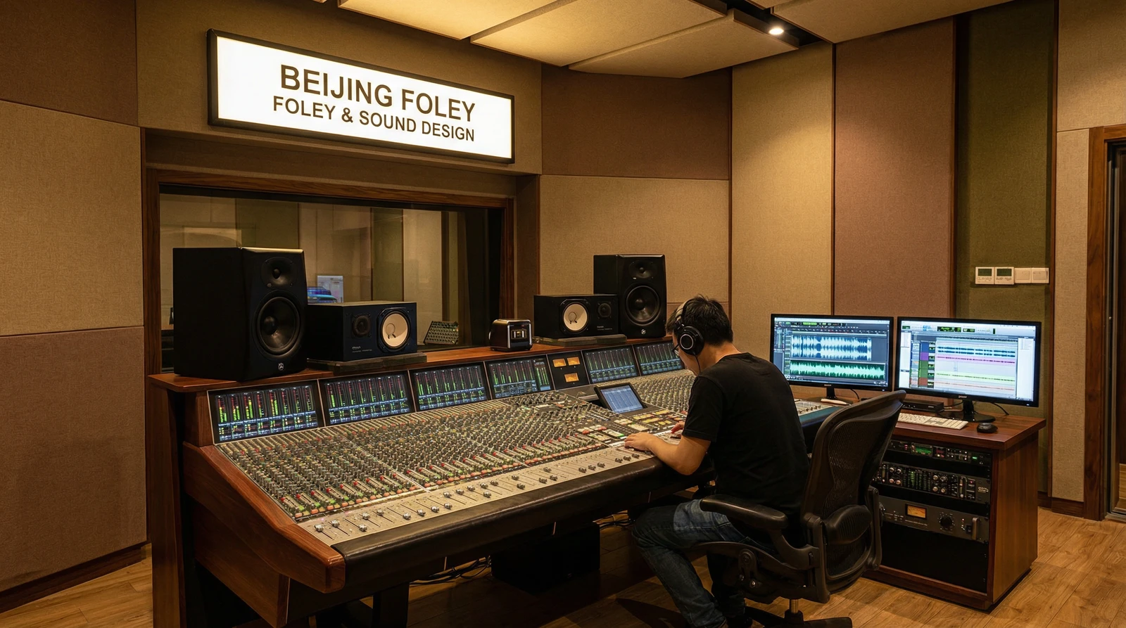 香蕉视频专业录音棚音效制作现场